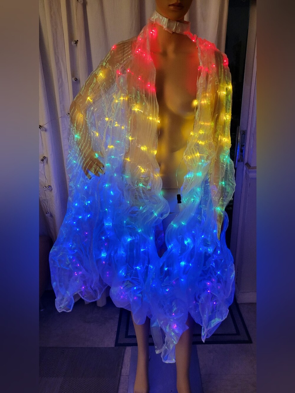 LED Light-Up Multi-Color Sheer Party Cape